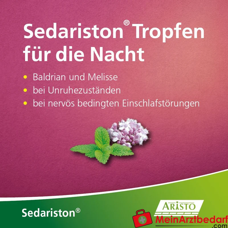 Sedariston Tropfen für die Nacht Baldrian und Melissenöl Tropfen 20 ml, 50 ml