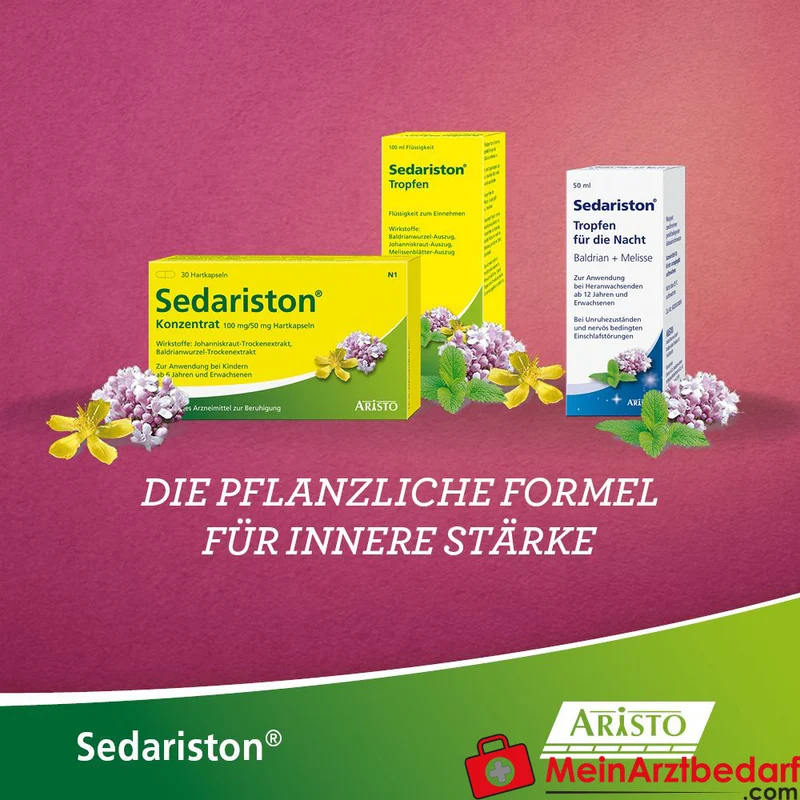 Sedariston Tropfen für die Nacht Baldrian und Melissenöl Tropfen 20 ml, 50 ml