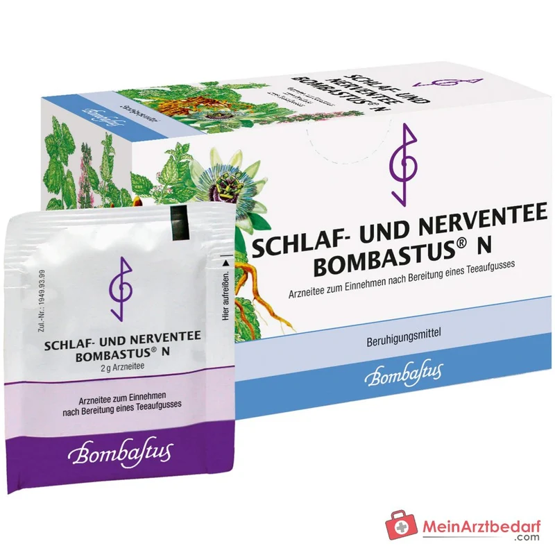 Bombastus Schlaf- und Nerventee N mit Baldrian, Melisse & Passionsblume Teebeutel 20 Beutel, 20 x 2 g