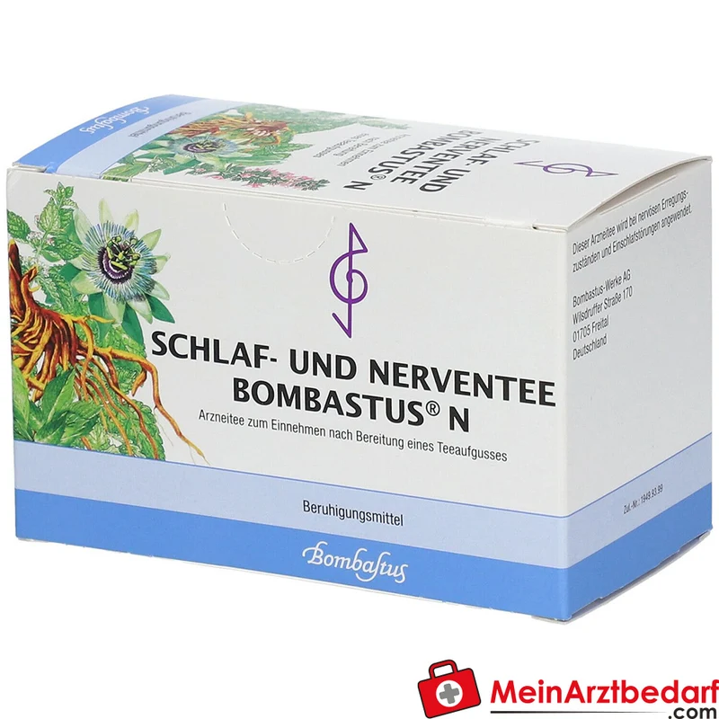 Bombastus Schlaf- und Nerventee N mit Baldrian, Melisse & Passionsblume Teebeutel 20 Beutel, 20 x 2 g
