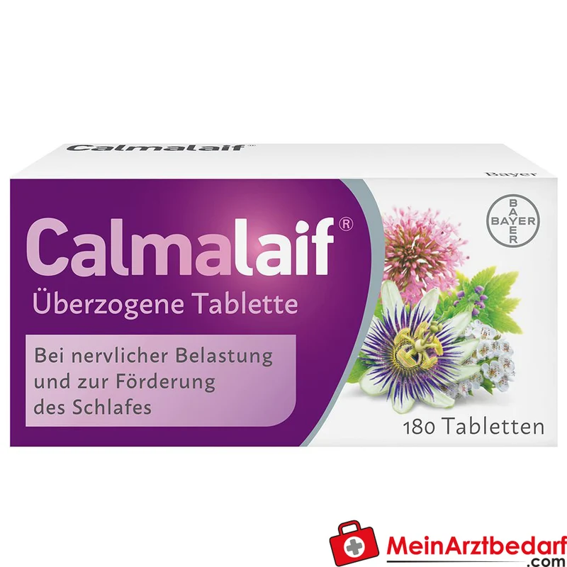 Calmalaif pflanzliches Arzneimittel (Baldrian, Passionsblume, Schwarznessel, Weißdorn) überzogene Tabletten