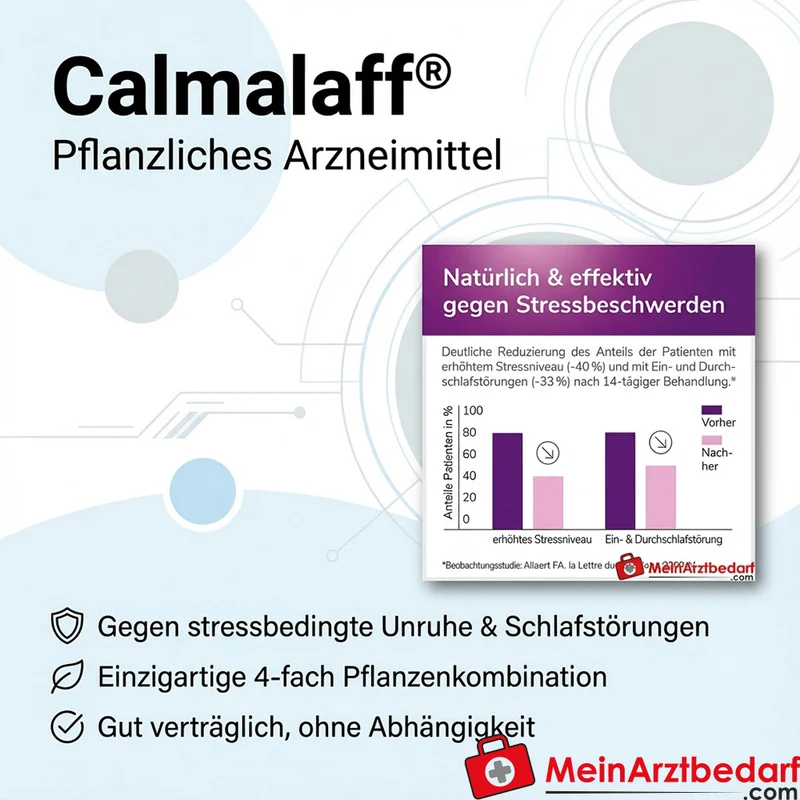 Calmalaif pflanzliches Arzneimittel (Baldrian, Passionsblume, Schwarznessel, Weißdorn) überzogene Tabletten