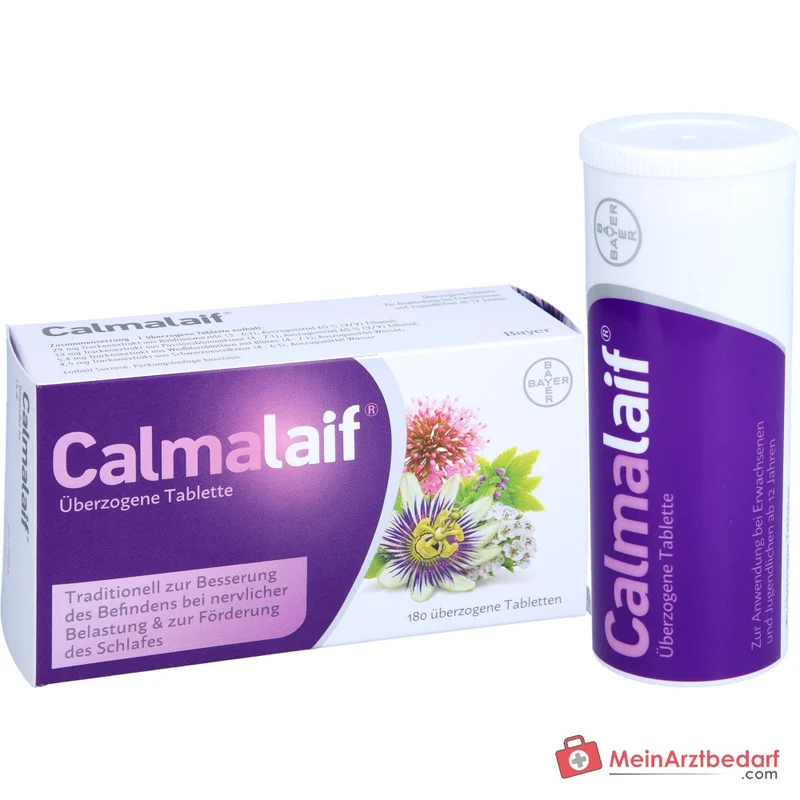 Calmalaif pflanzliches Arzneimittel (Baldrian, Passionsblume, Schwarznessel, Weißdorn) überzogene Tabletten