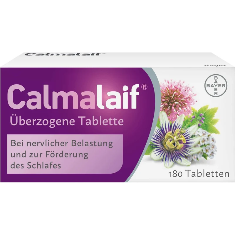 Calmalaif pflanzliches Arzneimittel (Baldrian, Passionsblume, Schwarznessel, Weißdorn) überzogene Tabletten