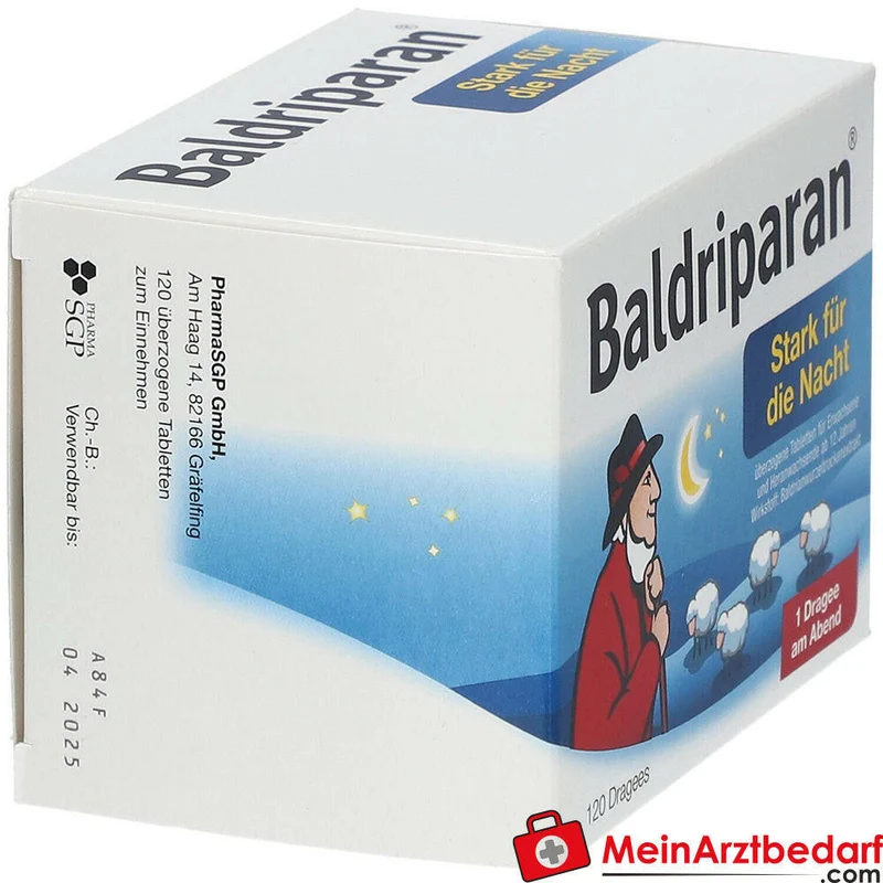 Baldriparan Stark für die Nacht Baldrianwurzel-Trockenextrakt 441,35 mg Dragees 120 St.