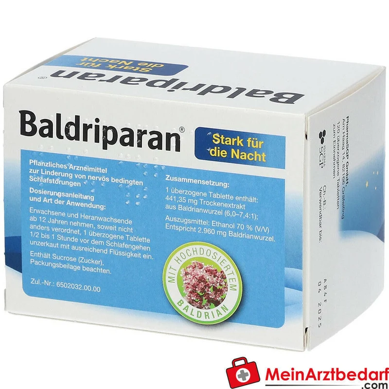 Baldriparan Stark für die Nacht Baldrianwurzel-Trockenextrakt 441,35 mg Dragees 120 St.