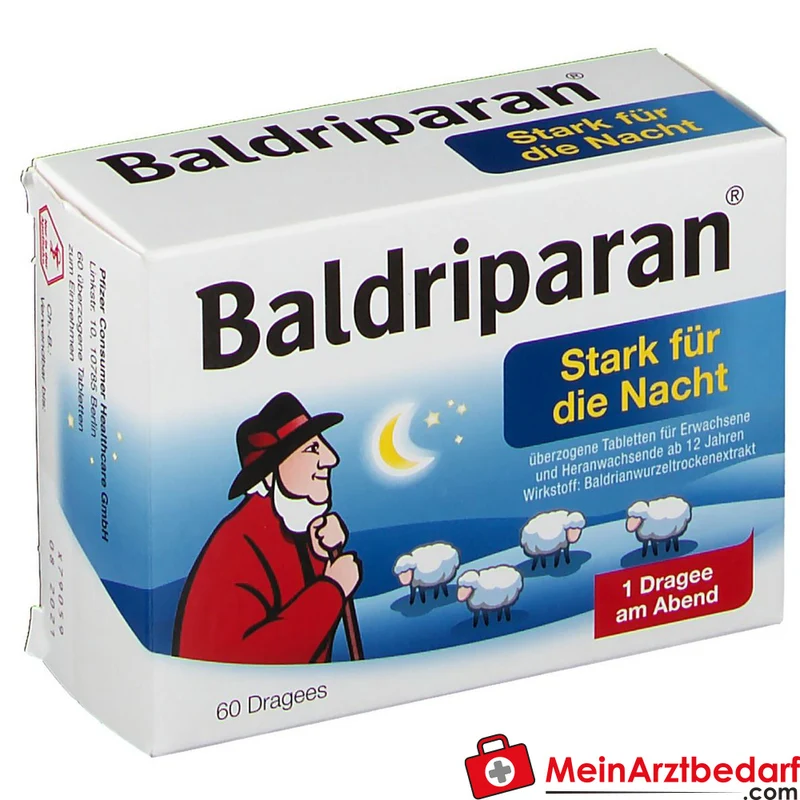 Baldriparan Stark für die Nacht Baldrianwurzel-Trockenextrakt 441,35 mg Dragees