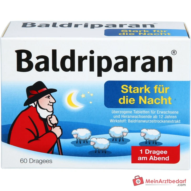 Baldriparan Stark für die Nacht Baldrianwurzel-Trockenextrakt 441,35 mg Dragees