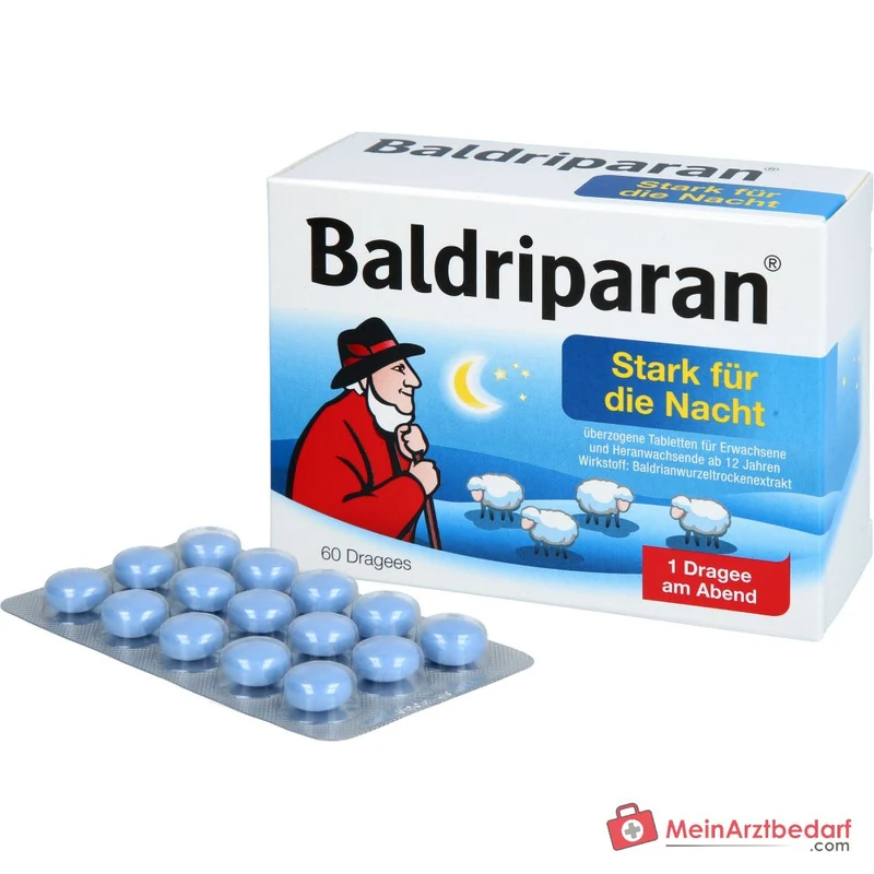 Baldriparan Stark für die Nacht Baldrianwurzel-Trockenextrakt 441,35 mg Dragees