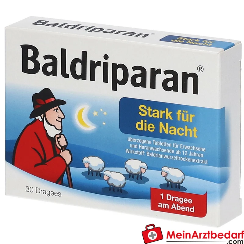 Baldriparan Stark für die Nacht Baldrianwurzel-Trockenextrakt 441,35 mg Dragees