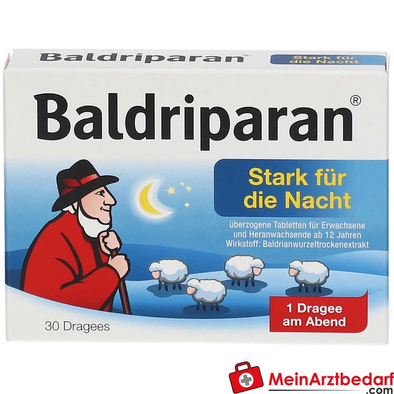 Baldriparan Stark für die Nacht Baldrianwurzel-Trockenextrakt 441,35 mg Dragees