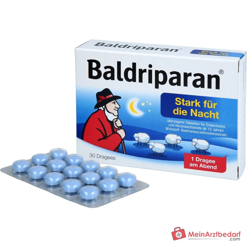Baldriparan Stark für die Nacht Baldrianwurzel-Trockenextrakt 441,35 mg Dragees