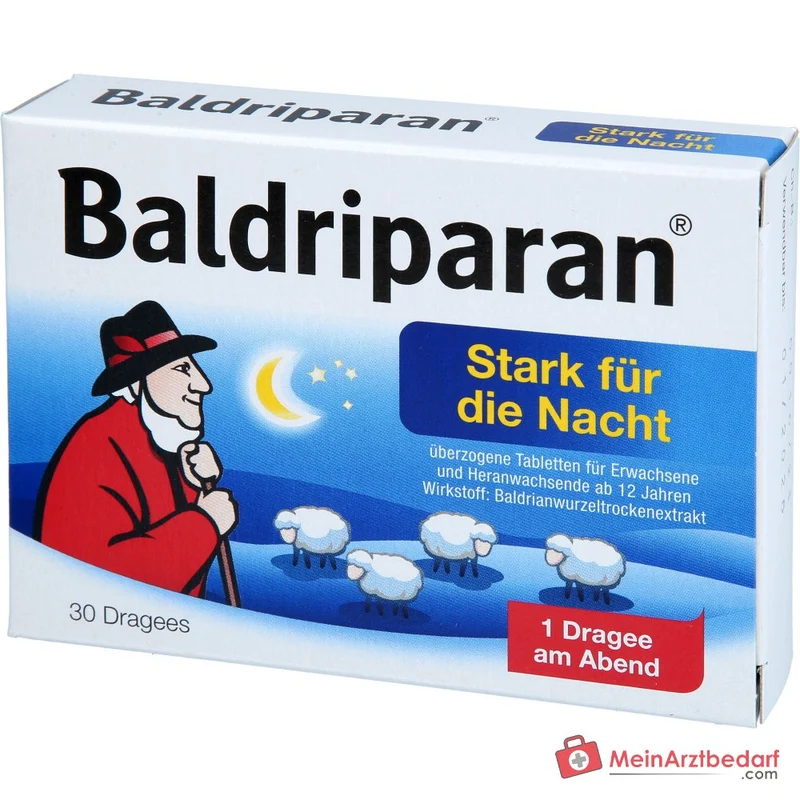 Baldriparan Stark für die Nacht Baldrianwurzel-Trockenextrakt 441,35 mg Dragees