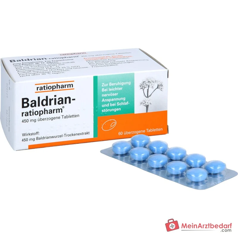 ratiopharm Baldrian-ratiopharm Baldrianwurzel-Trockenextrakt Überzogene Tabletten, 60 St.