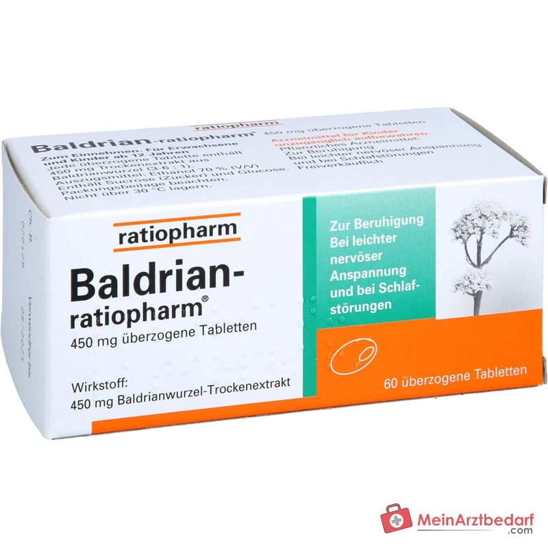 ratiopharm Baldrian-ratiopharm Baldrianwurzel-Trockenextrakt Überzogene Tabletten, 60 St.