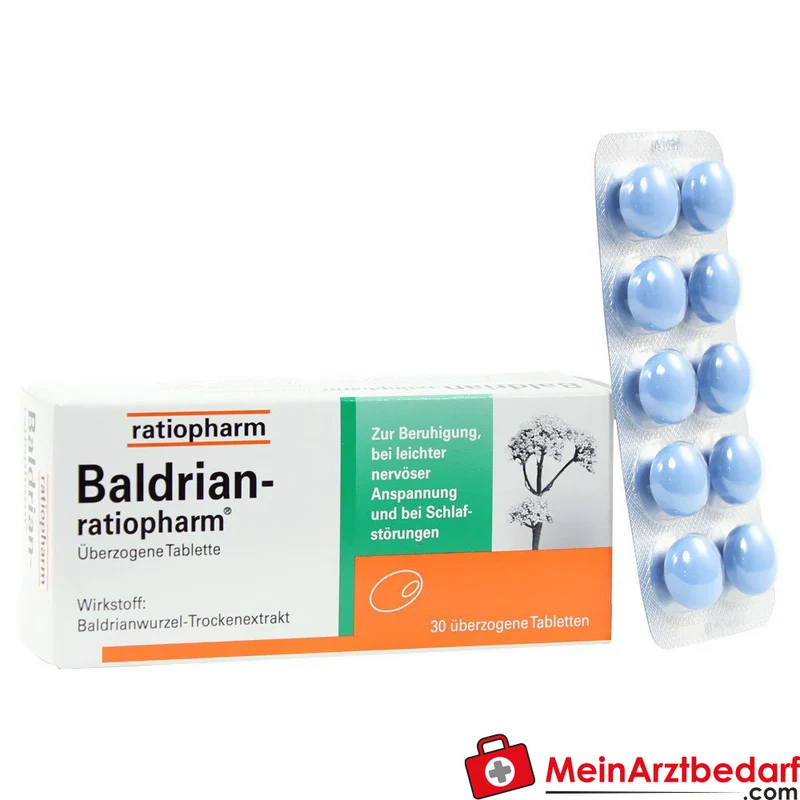 ratiopharm Baldrian-ratiopharm Baldrianwurzel-Trockenextrakt Überzogene Tabletten, 30 St.