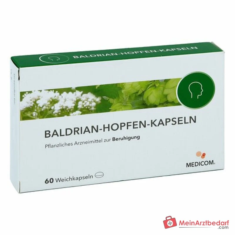 Baldrian‑Hopfen Kapseln (Baldrian & Hopfen) pflanzliches Arzneimittel, 60 St.