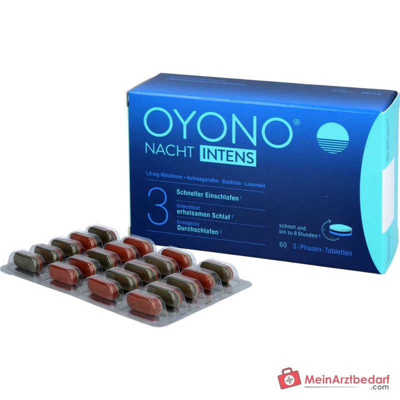 Oyono Nacht Intens Melatonin / Baldrian / Lavendel / Ashwagandha Tabletten, 60 St.