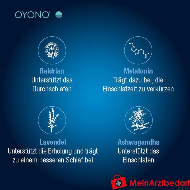 Oyono Nacht Intens Melatonin / Baldrian / Lavendel / Ashwagandha Tabletten, 20 St.