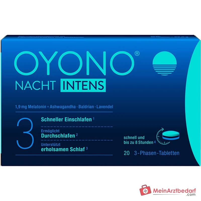 Oyono Nacht Intens Melatonin / Baldrian / Lavendel / Ashwagandha Tabletten, 20 St.