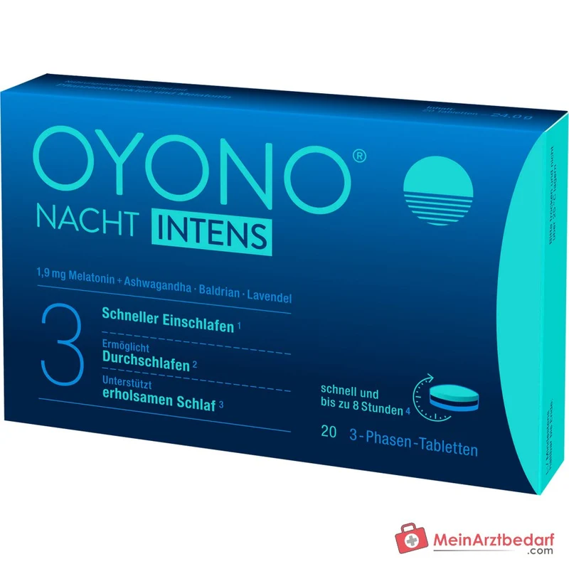 Oyono Nacht Intens Melatonin / Baldrian / Lavendel / Ashwagandha Tabletten, 20 St.