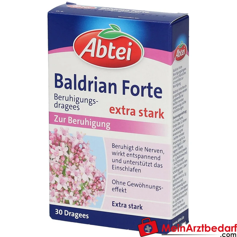 Abtei Baldrian Forte Baldrianwurzel-Trockenextrakt Beruhigungsdragees, 30 St.