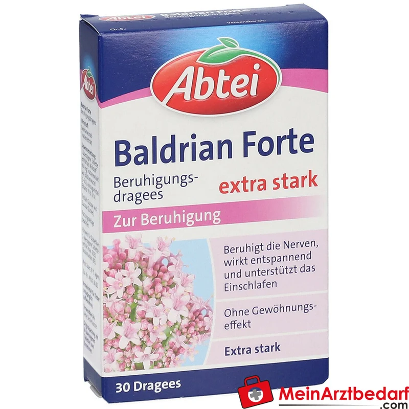 Abtei Baldrian Forte Baldrianwurzel-Trockenextrakt Beruhigungsdragees, 30 St.