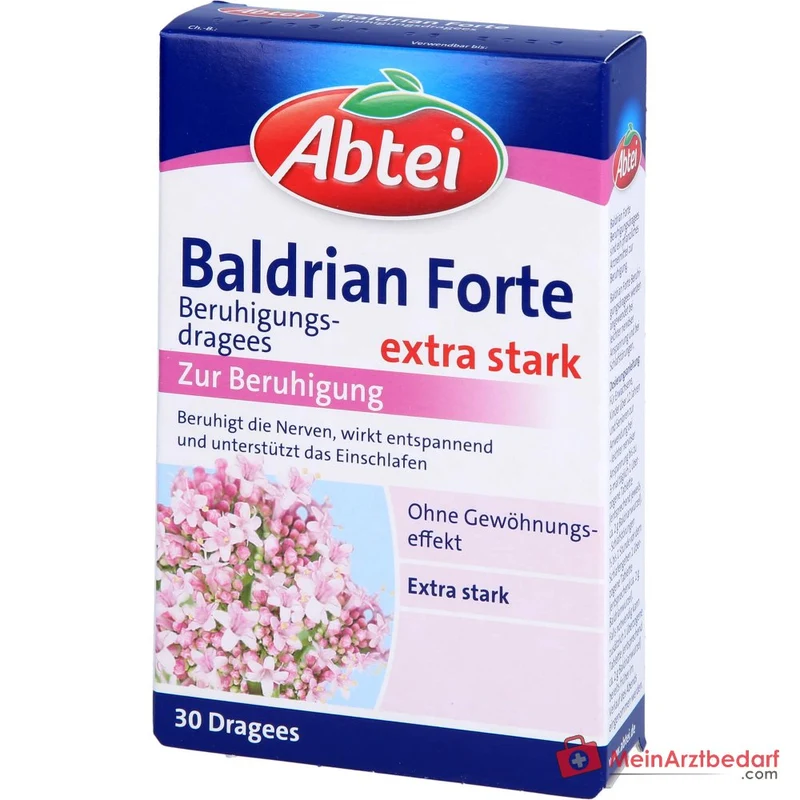 Abtei Baldrian Forte Baldrianwurzel-Trockenextrakt Beruhigungsdragees, 30 St.