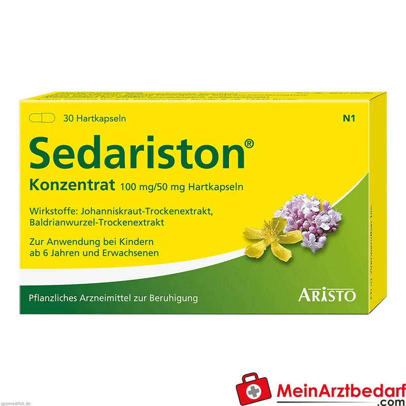 Aristo Pharma Sedariston Konzentrat Johanniskraut-Trockenextrakt / Baldrianwurzel-Trockenextrakt Hartkapseln, 30 St.