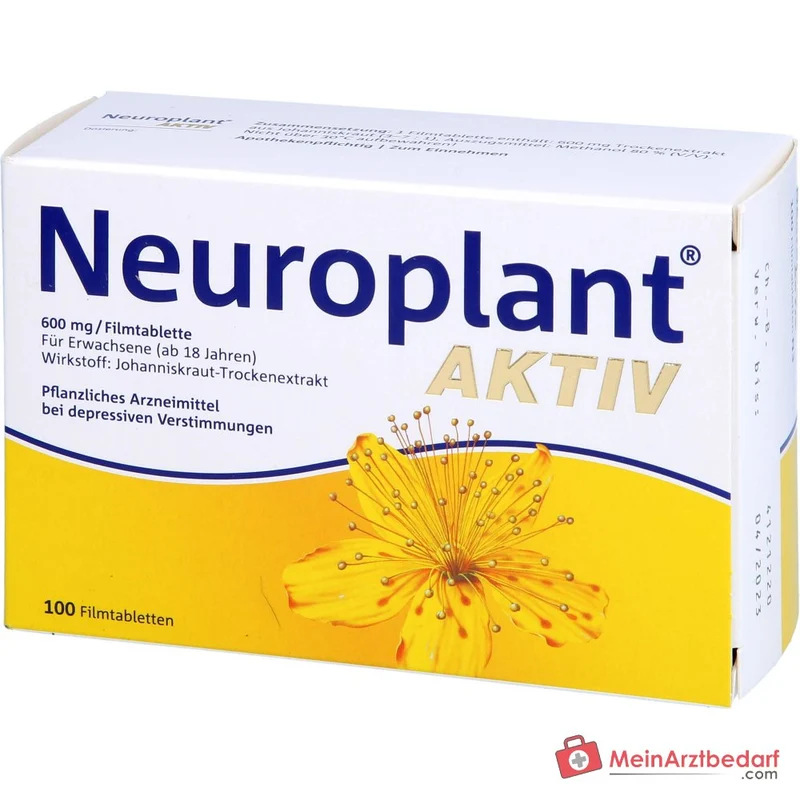 Dr. Willmar Schwabe Neuroplant Aktiv Johanniskraut-Trockenextrakt Filmtabletten 600 mg, 100 St.