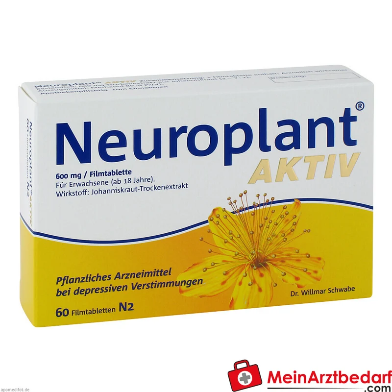 Dr. Willmar Schwabe Neuroplant Aktiv Johanniskraut-Trockenextrakt Filmtabletten 600 mg, 100 St.