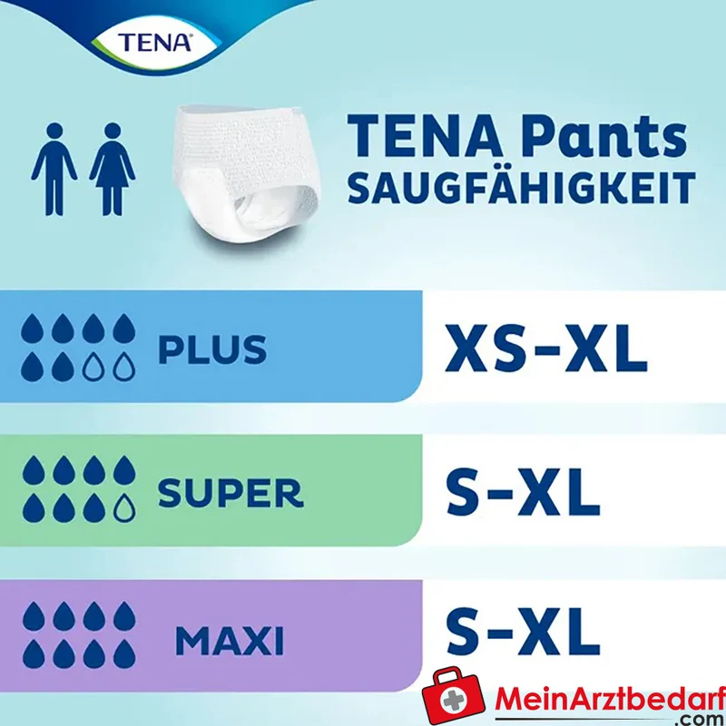 TENA Pants Plus M ConfioFit Einweghosen, 56 St. (4x14 St.)