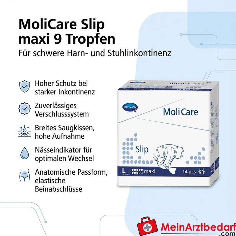 MoliCare Slip maxi 9 Tropfen Windelhose Größe M 14 Stück
