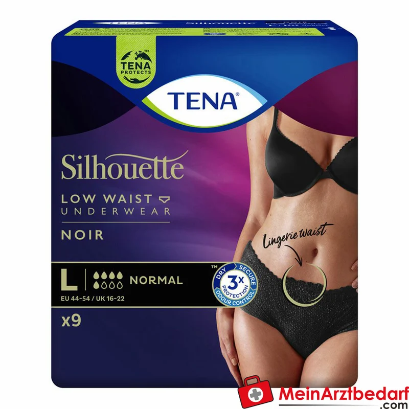 TENA Silhouette Normal Noir Inkontinenz-Pants L mittlere Saugkraft