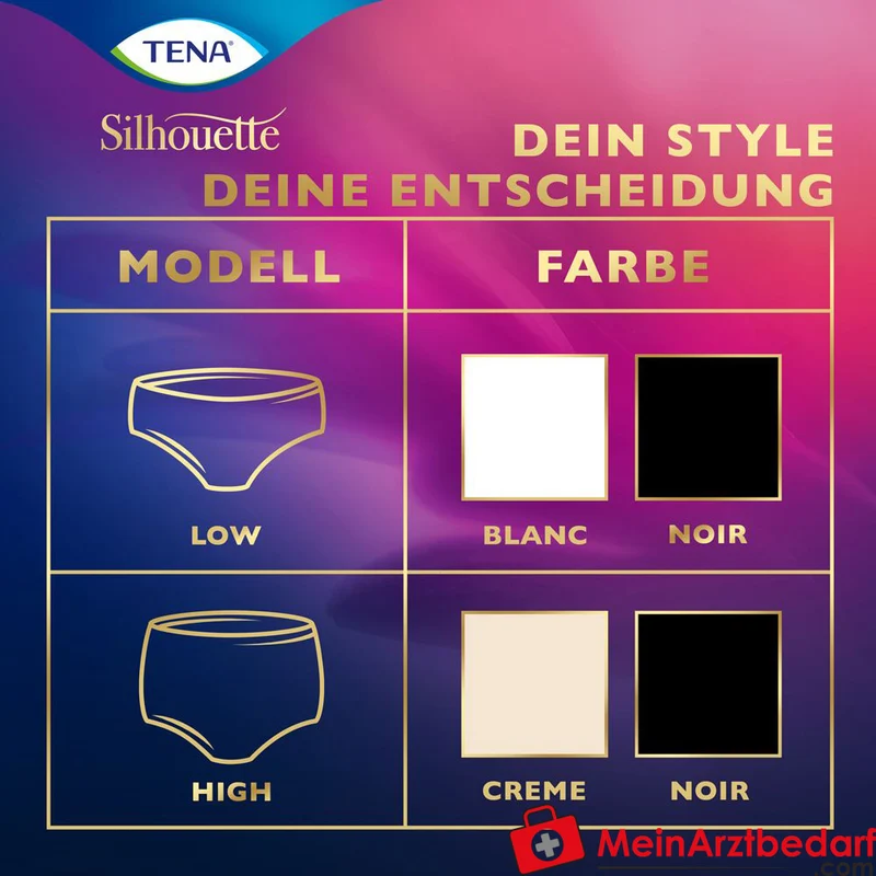 TENA Silhouette Normal Noir Inkontinenz-Pants L mittlere Saugkraft