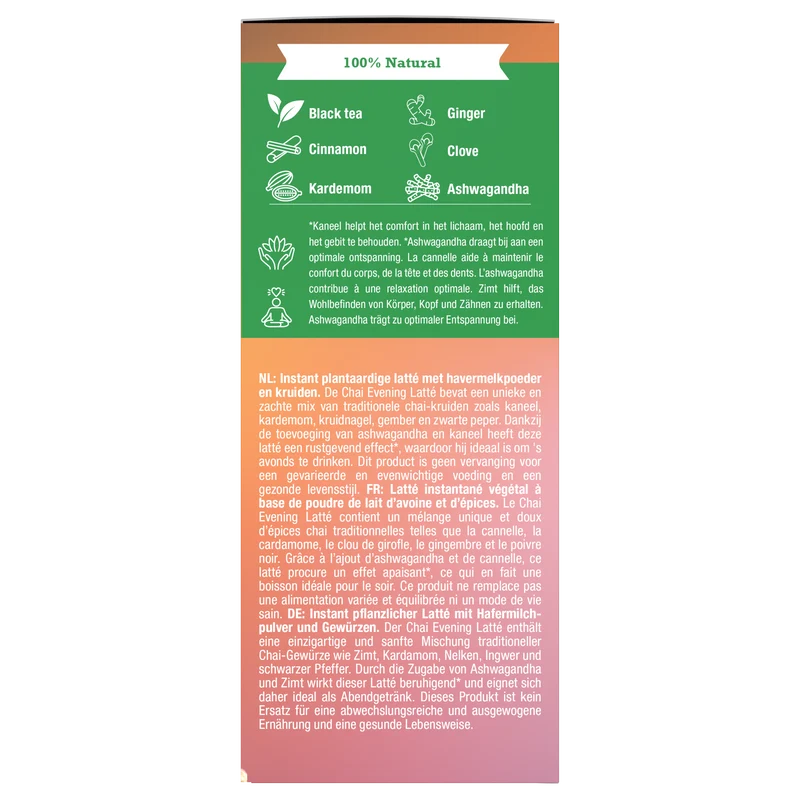 Purasana Latte chai evening bio 60 gram