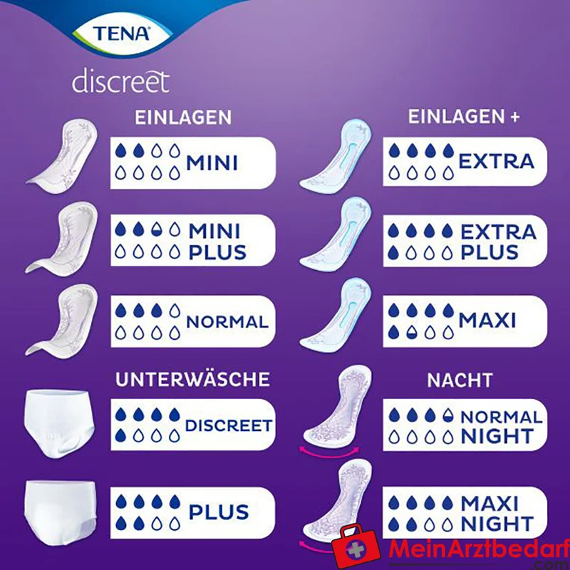 TENA Lady Discreet Maxi Night Inkontinenz-Einlagen verlängert