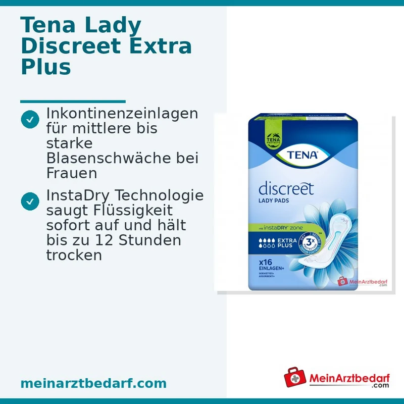Tena Lady Discreet Extra Plus Inkontinenzeinlagen, 96 Stück