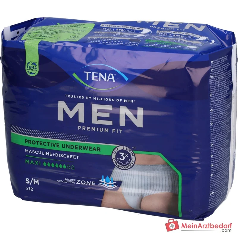 TENA Men Premium Fit Inkontinenz-Pants Maxi S/M, 48 St. (4x12 St.)