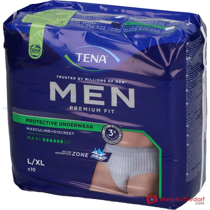 TENA Men Premium Fit Pants Maxi Einweghosen L/XL 40 Stück (4x10)