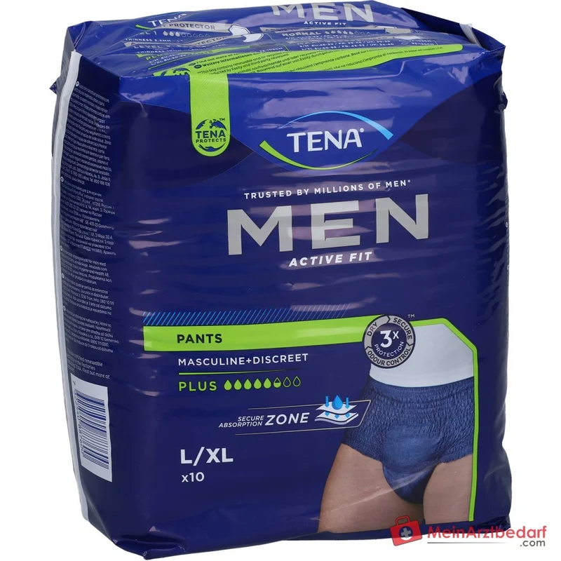 TENA Men Active Fit Pants Plus Saugstärke 5,5 Einmalhosen L/XL blau
