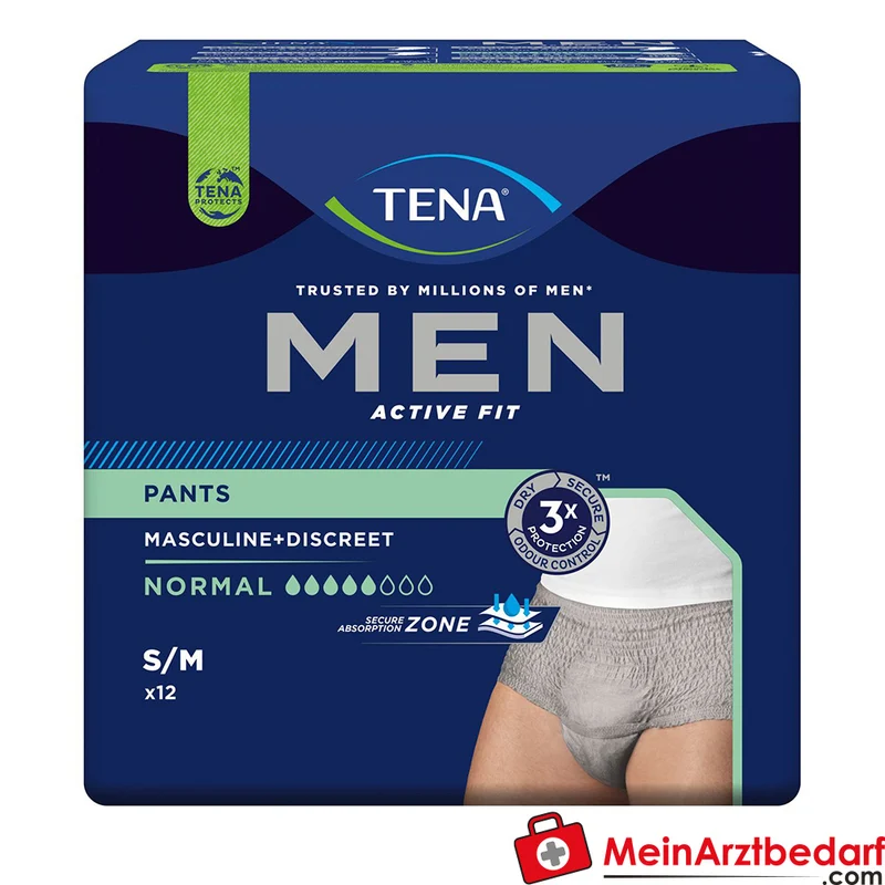 TENA Men Active Fit Pants Normal Einweg-Pants S/M grau