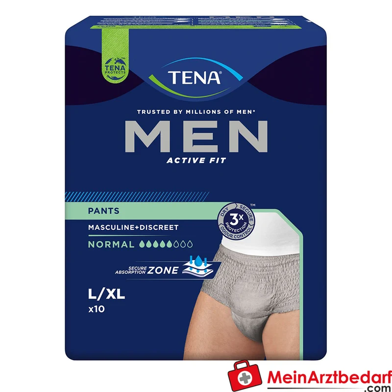 TENA Men Active Fit Pants Normal Einweg-Unterwäsche L/XL grau