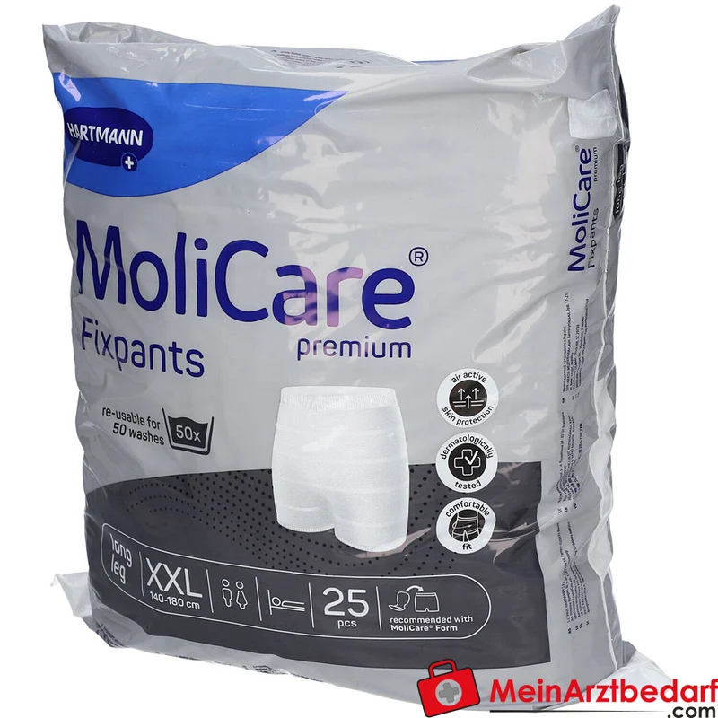 MoliCare Fixpants long leg Fixhose Inkontinenz Gr. XXL waschbar bis 50x 60°C mit Nässeindikator