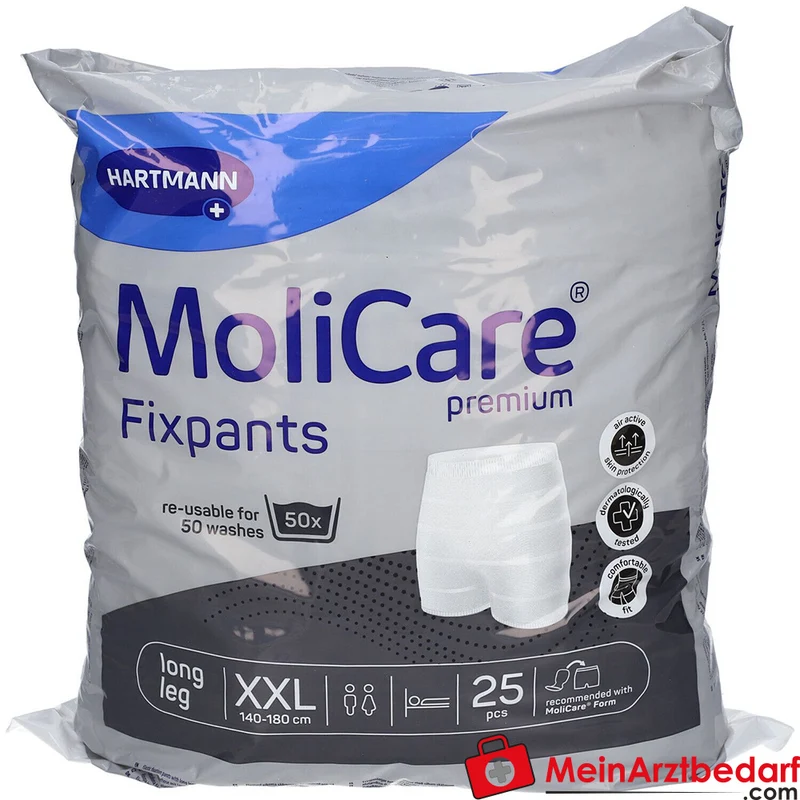 MoliCare Fixpants long leg Fixhose Inkontinenz Gr. XXL waschbar bis 50x 60°C mit Nässeindikator