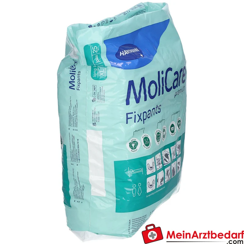 MoliCare Fixpants Long Leg Fixierhose Gr. XL extra lange Beinansätze waschbar bis 50×