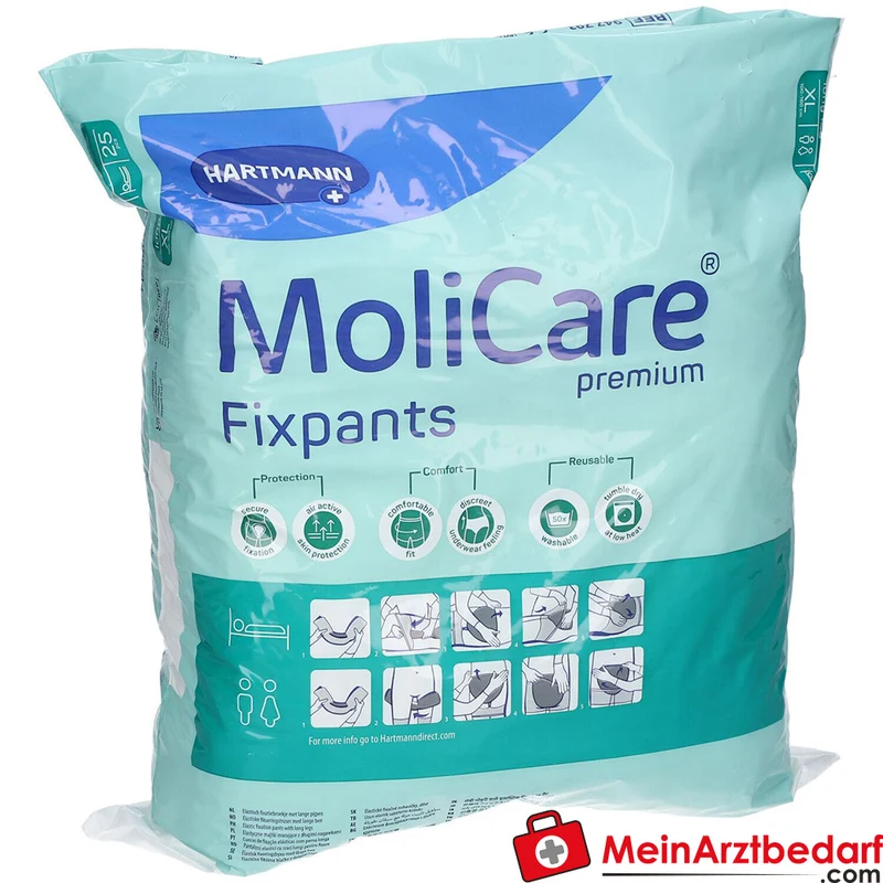 MoliCare Fixpants Long Leg Fixierhose Gr. XL extra lange Beinansätze waschbar bis 50×