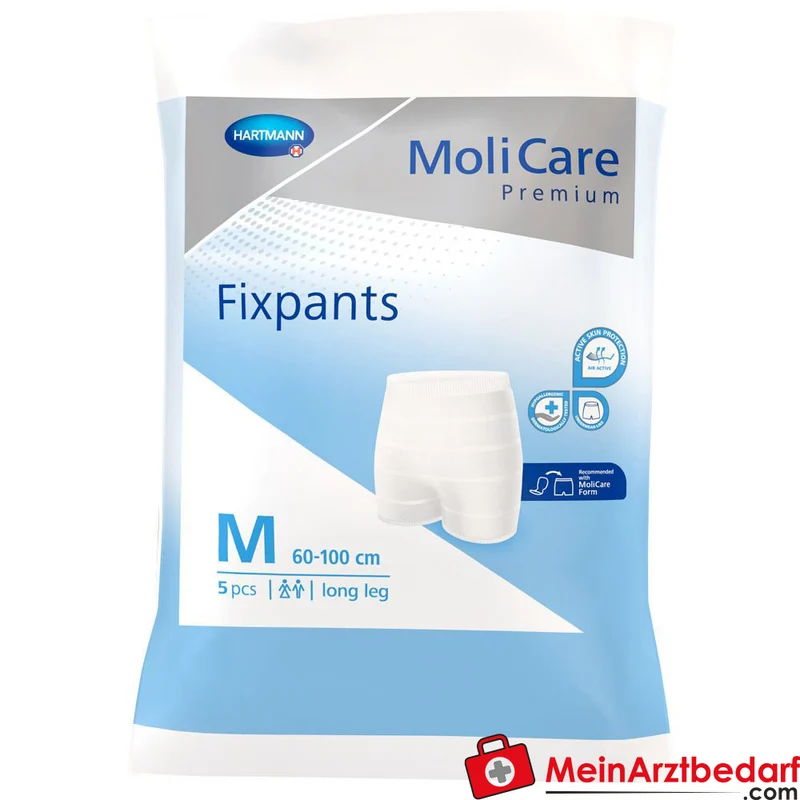 MoliCare Premium Fixpants long leg Fixhose Gr. M mit langen Beinansätzen, elastisch und hautfreundlich