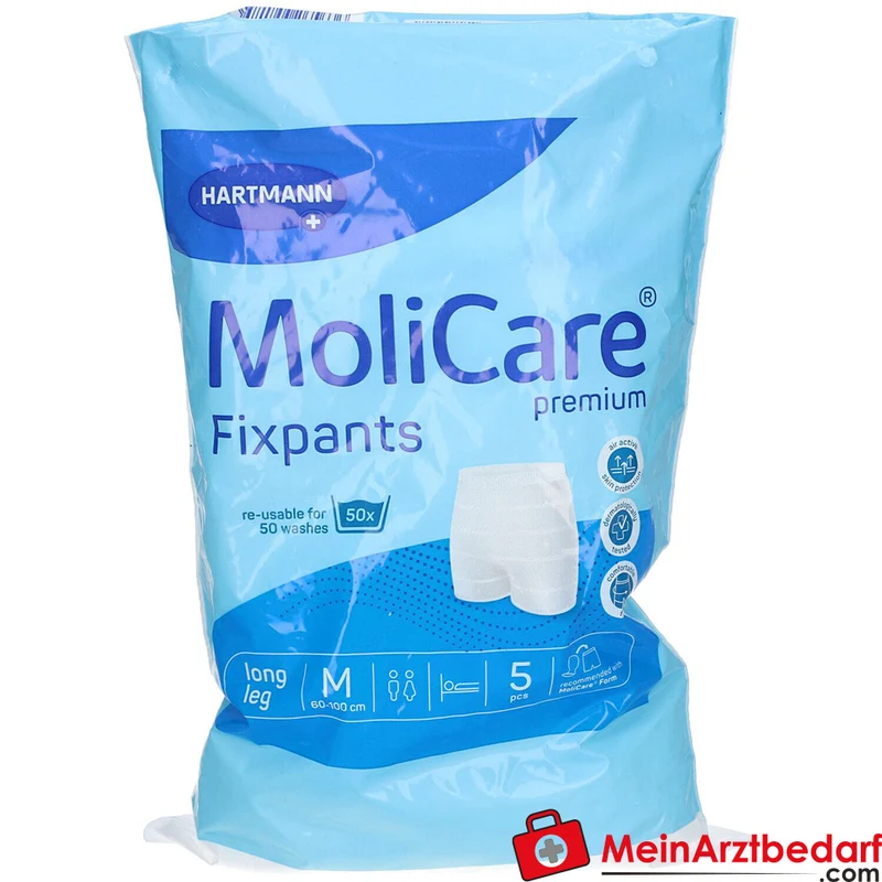 MoliCare Premium Fixpants long leg Fixhose Gr. M mit langen Beinansätzen, elastisch und hautfreundlich