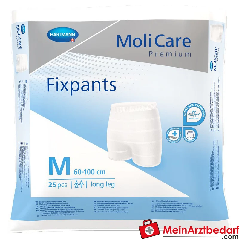 MoliCare Premium Fixpants long leg Fixhose Gr. M mit langen Beinansätzen, elastisch und hautfreundlich